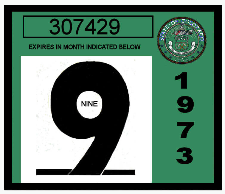 (image for) 1973 Colorado Inspection Sticker